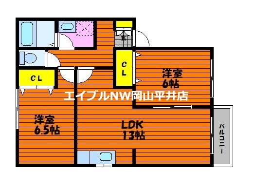 パストラーレ　Ｃの物件間取画像