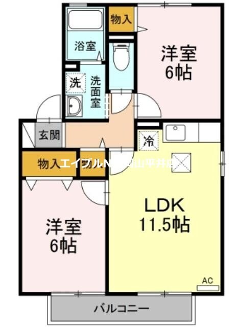 ヴィラ・シュモクの物件間取画像