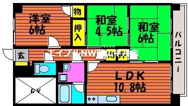 ネクスト倉田　東館の物件間取画像