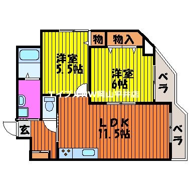 セントエルモ門田文化町の物件間取画像