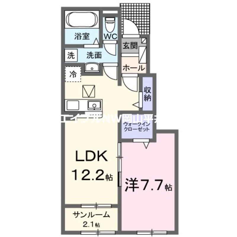 クレール八番館の物件間取画像