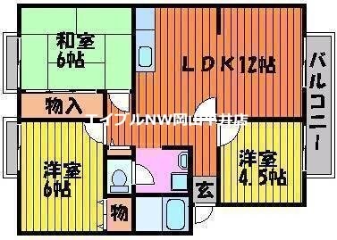 サンビレッジ西大寺　Ａの物件間取画像