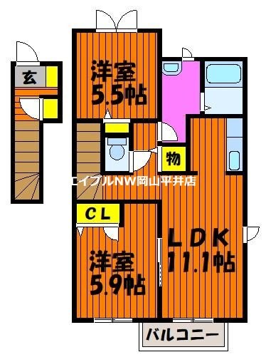 シャーメゾン　ボンコリーヌ　Ａ棟の物件間取画像