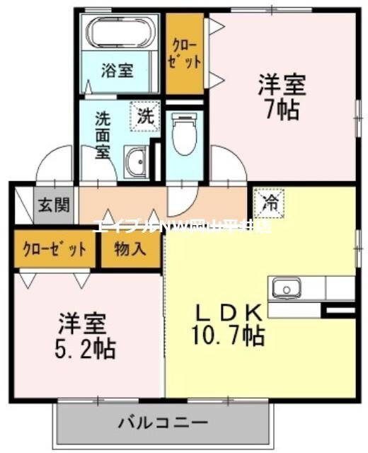 pastoral　Ａ棟の物件間取画像