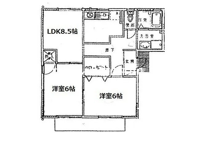 ユモレスク　Ａの物件間取画像