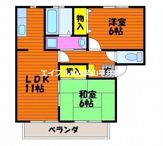 フォレスト東平島　Ｄの物件間取画像