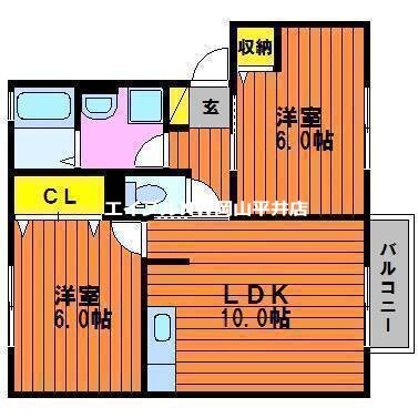 グリーンコートＢ棟の物件間取画像