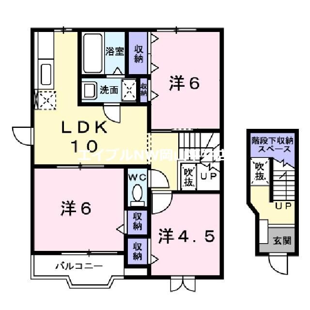 クレストール本宮Ｂの物件間取画像