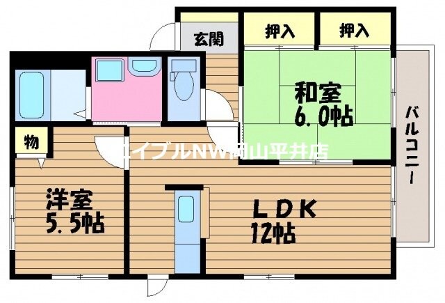 プロヴァンス　A棟の物件間取画像