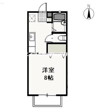 コスモス・インハイツＡの物件間取画像