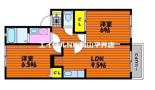 サンシャイン中井Ｂの物件間取画像