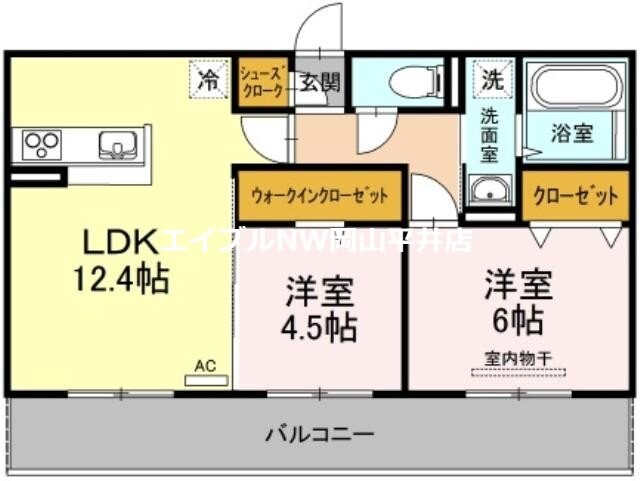 ゼンティール川崎地の物件間取画像