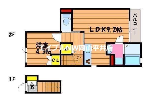 Fortuna平井  B棟の物件間取画像