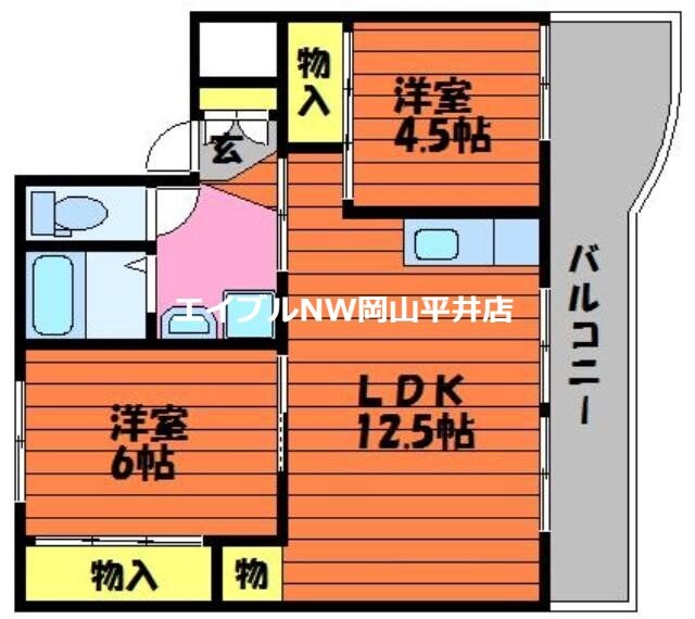 ＫＡＩ　ＴＥＲＲＡＣＥ　Ⅱの物件間取画像