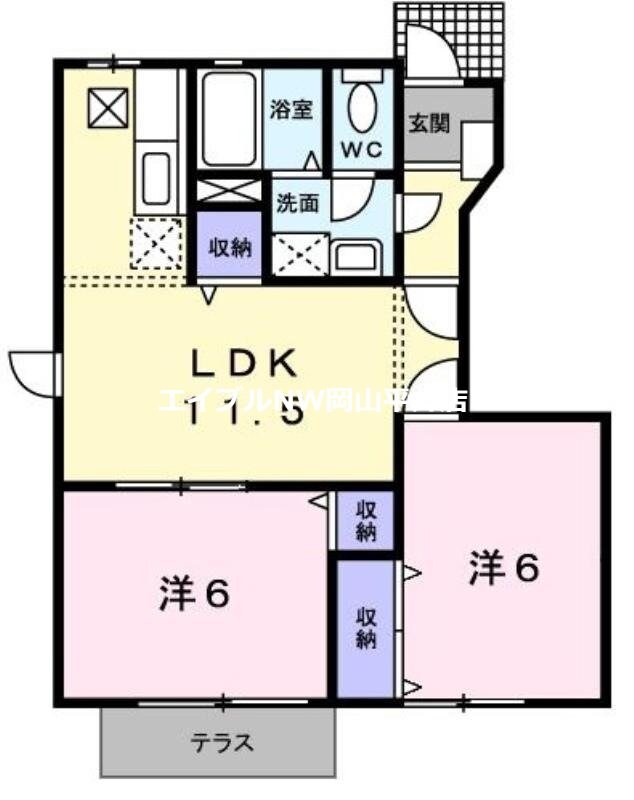 ＲＡＩＮＢＯＷ　輝の物件間取画像