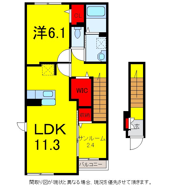 四街道駅 徒歩17分 2階の物件間取画像