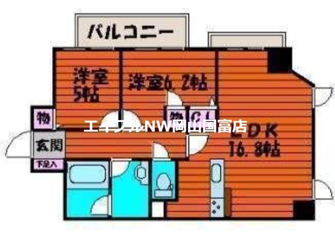 ライオンズタワー岡山表町の物件間取画像