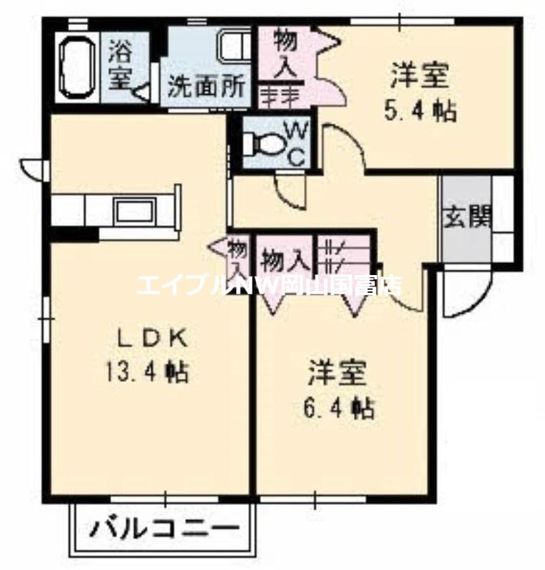 レフィナード　Ｂ棟の物件間取画像