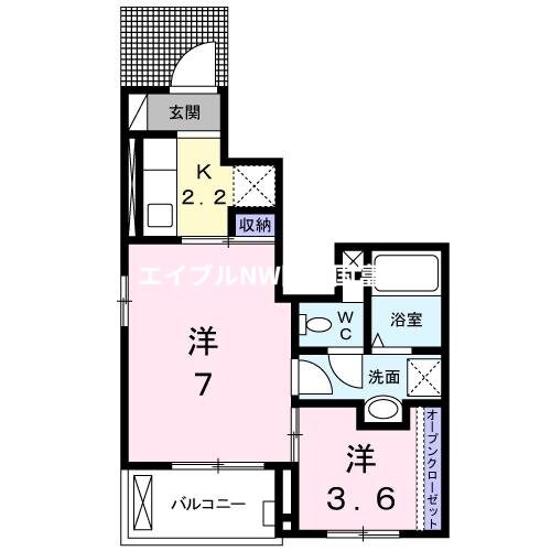 西大寺駅 徒歩27分 1階の物件間取画像