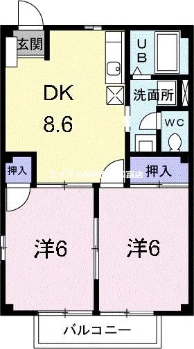 伊部駅 徒歩9分 2階の物件間取画像