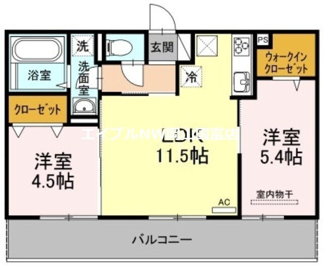 東山・おかでんミュージアム駅駅 徒歩77分 3階の物件間取画像