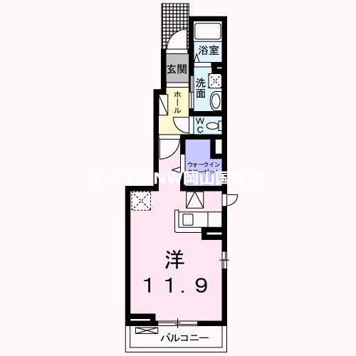 上道駅 徒歩46分 1階の物件間取画像