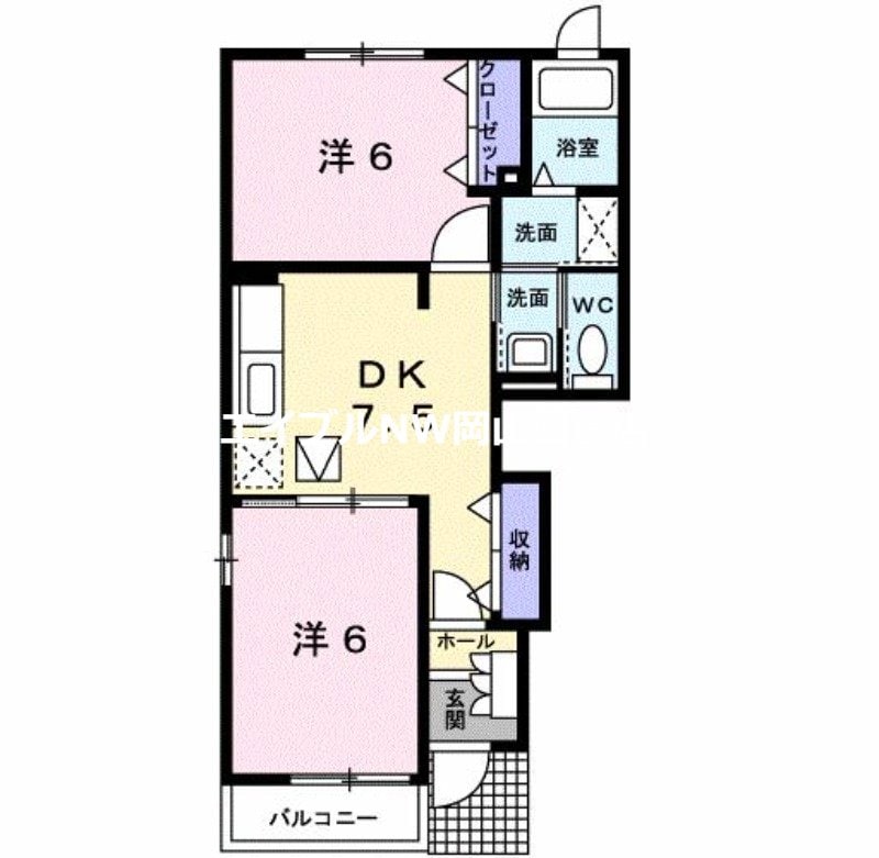 西大寺駅 徒歩37分 1階の物件間取画像