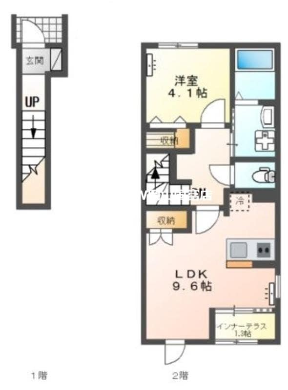 東岡山駅 徒歩18分 2階の物件間取画像