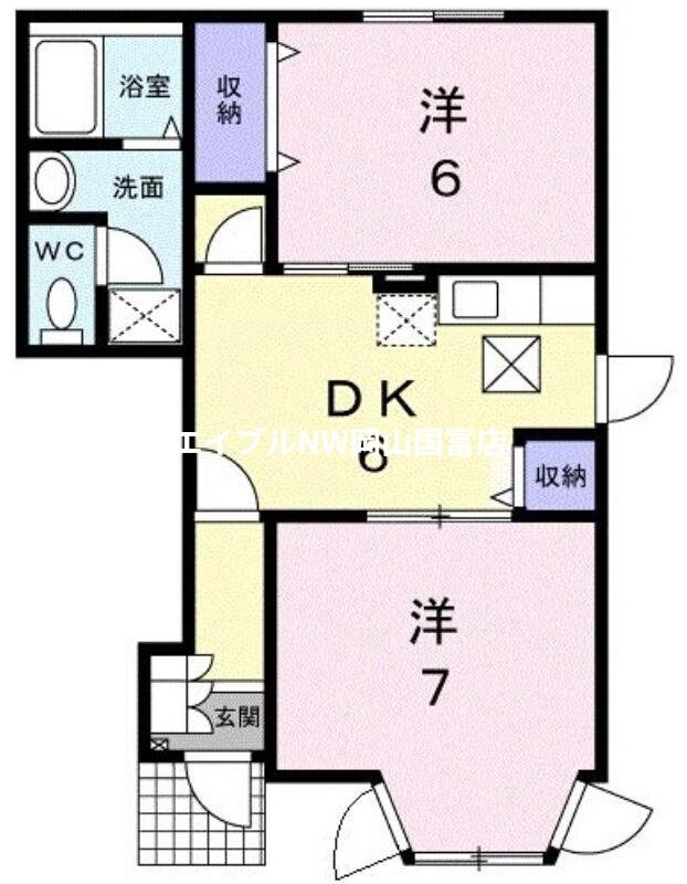 グリーンヒルズビラＡの物件間取画像