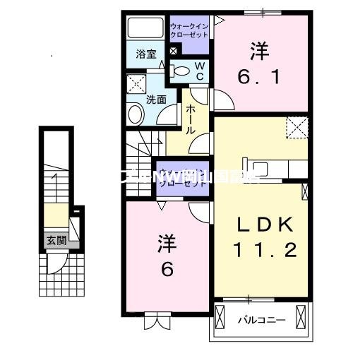 和気駅 徒歩11分 2階の物件間取画像