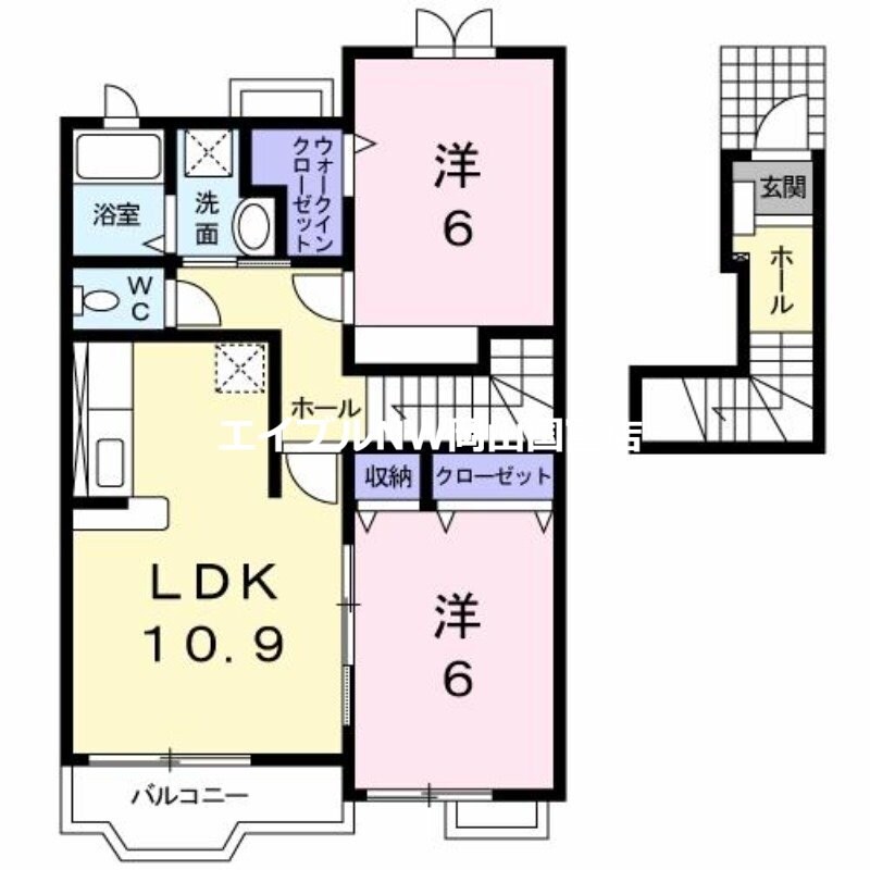 高島駅 徒歩11分 2階の物件間取画像