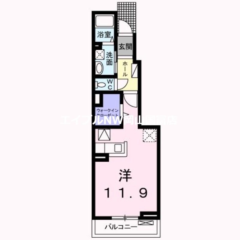 上道駅 徒歩46分 1階の物件間取画像