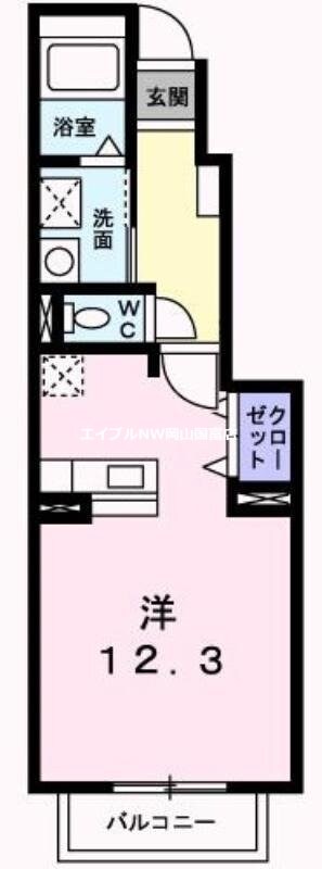 デフィー倉富Ａの物件間取画像