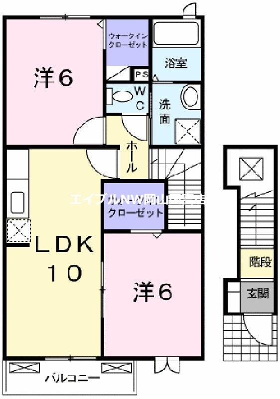 香登駅 徒歩22分 2階の物件間取画像