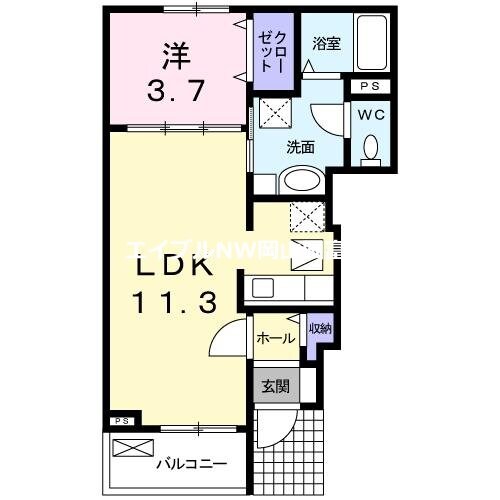 上道駅 徒歩7分 1階の物件間取画像