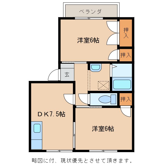 ツインハイツオークの物件間取画像