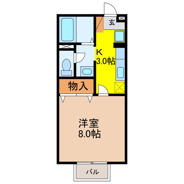 セジュール馬場の物件間取画像