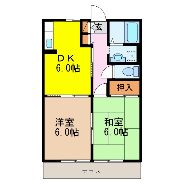 諫早駅 徒歩13分 1階の物件間取画像