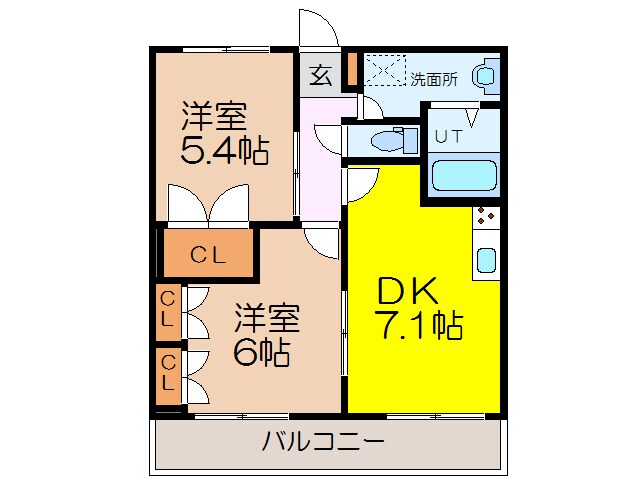 テクノパーク前 徒歩20分 2階の物件間取画像