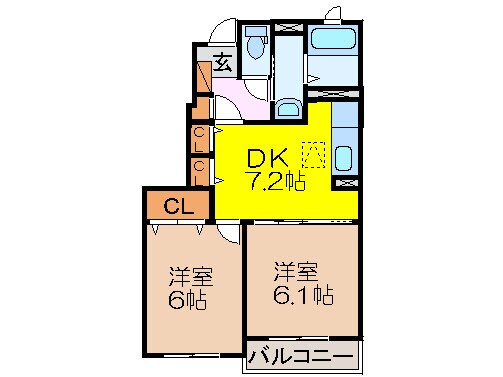 諫早駅 徒歩23分 1階の物件間取画像