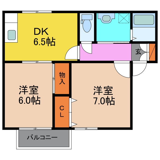 セジュール久山の物件間取画像