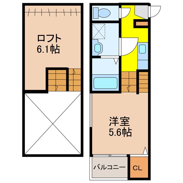 諫早駅 徒歩18分 2階の物件間取画像