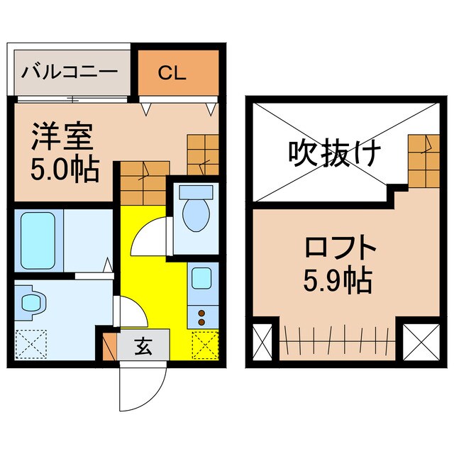 MODERN PALAZZO 福田町B棟の物件間取画像