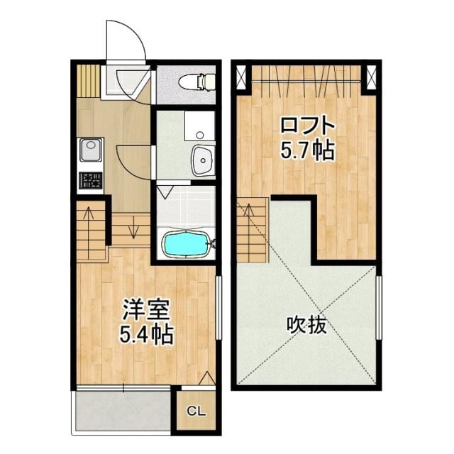 MODERN PALAZZO 宇都 ai second　Bの物件間取画像