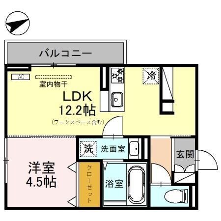 (仮)D-ＲOOM南四日町の物件間取画像