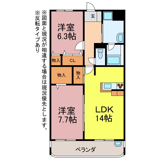 ヴァン・ティーアの物件間取画像