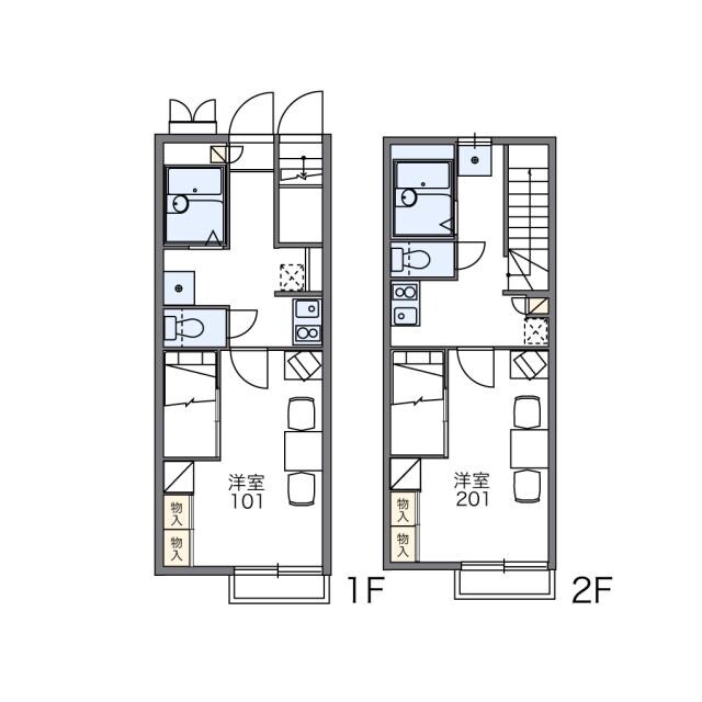 レオパレスOZU1の物件間取画像