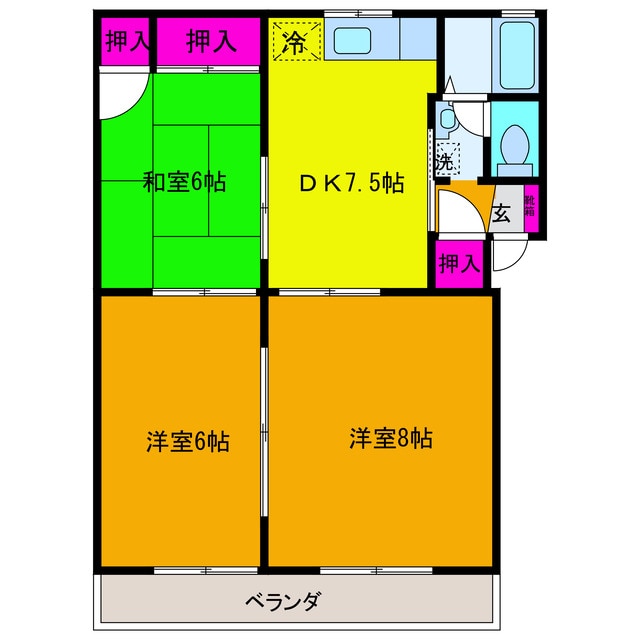 サンコート冨士の物件間取画像