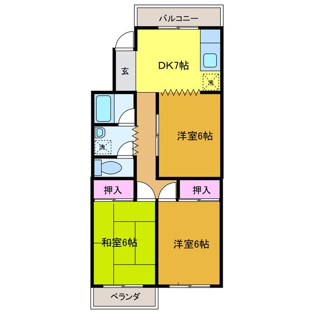 井上マンションの物件間取画像