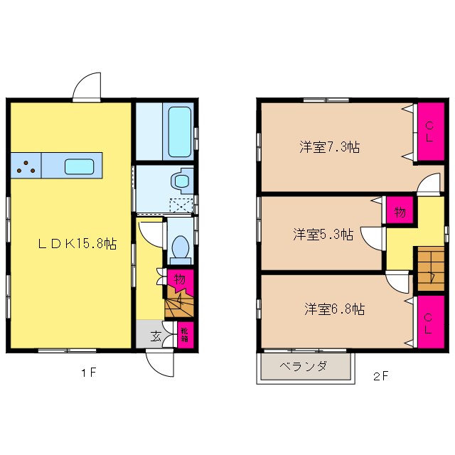 ラフィネツインの物件間取画像